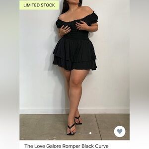 Princess Polly The Love Galore Romper Black Curve